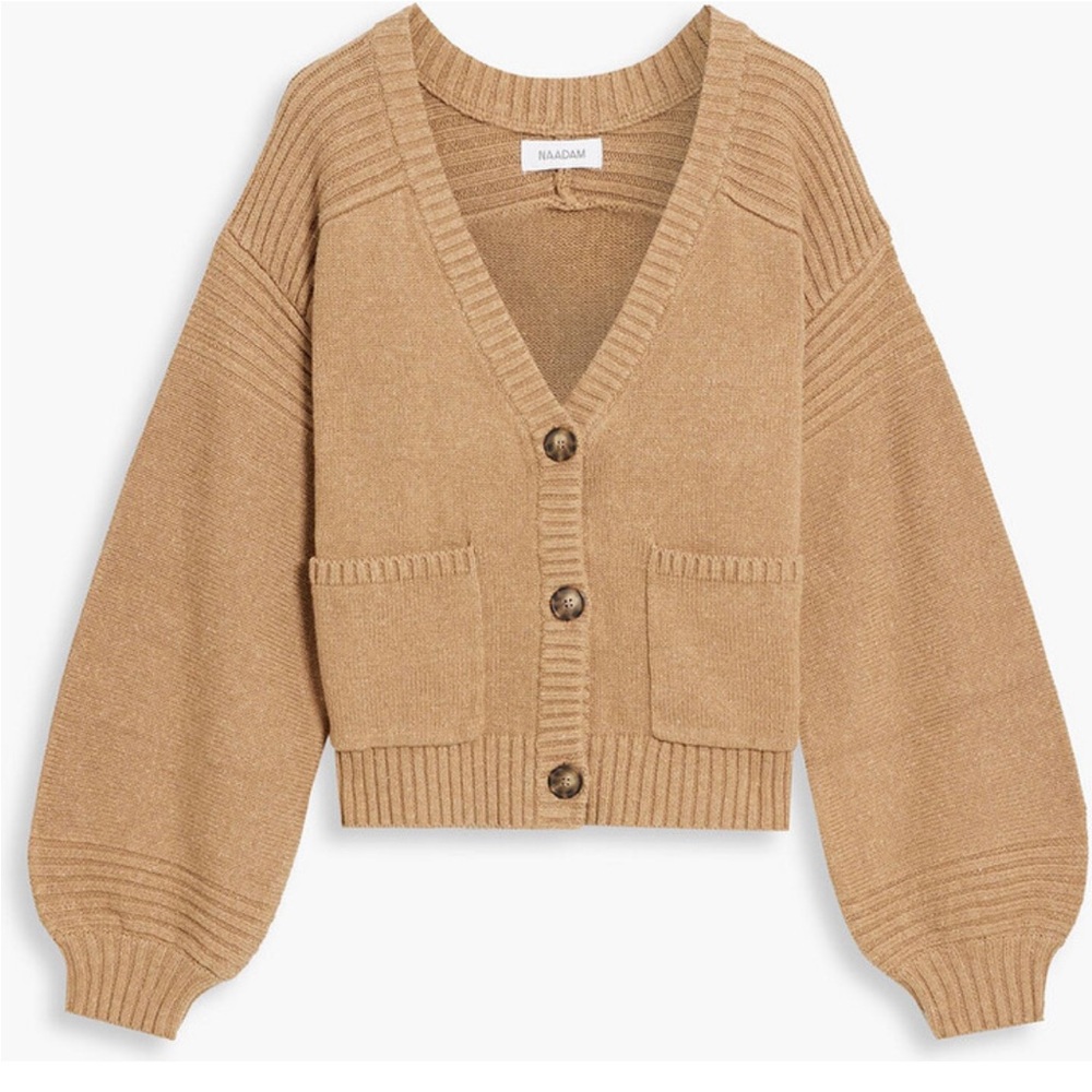 NAADAM NWT Donegal Ribbed cotton, hemp and silk-blend cardigan (XS)